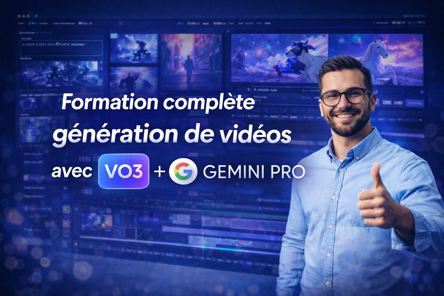 Formation complète génération de vidéos avec VO3 + GEMINI PRO